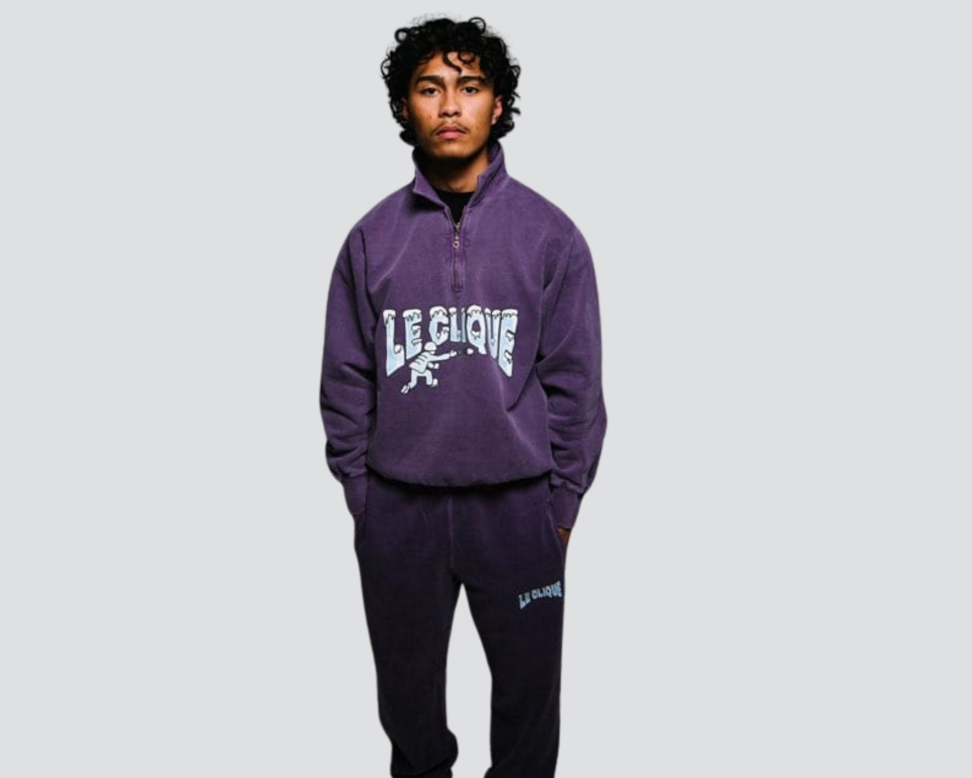Zip polo Tracksuit (Purple)